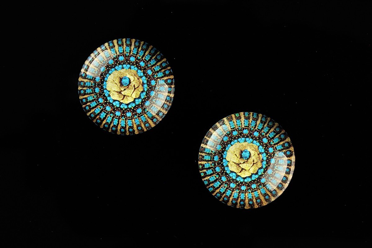 Cabochon sticla 18mm "Vintage Jewels" cod 658