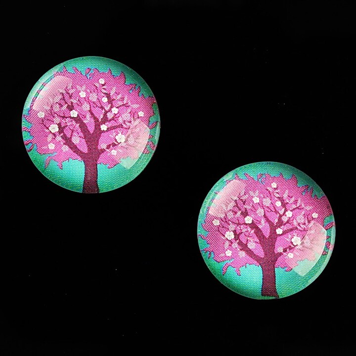 Cabochon sticla 18mm "Tree of Life" cod 665