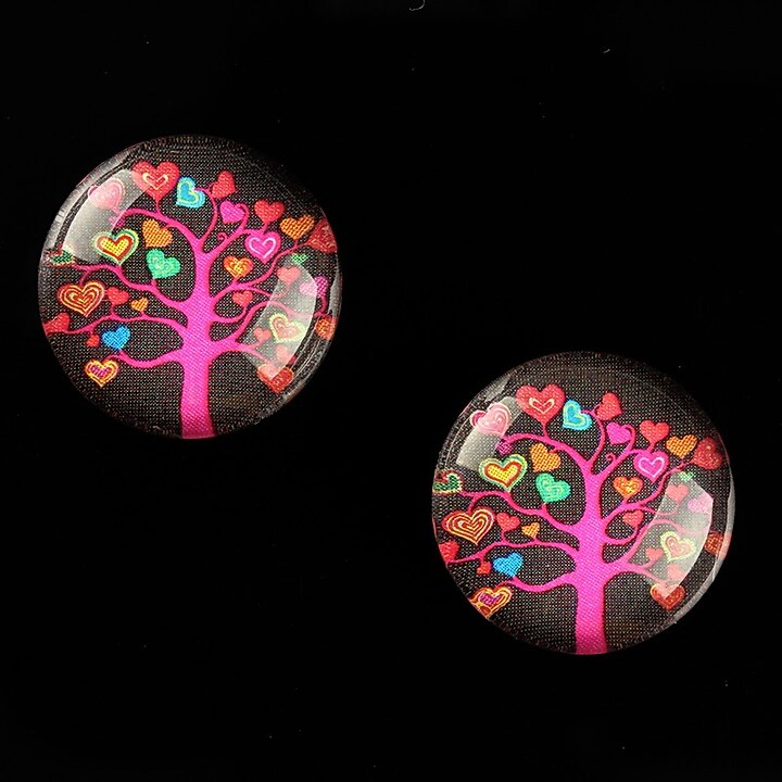 Cabochon sticla 18mm "Tree of Life" cod 666