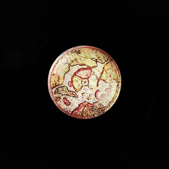 Cabochon sticla 20mm "Old Map" cod 697