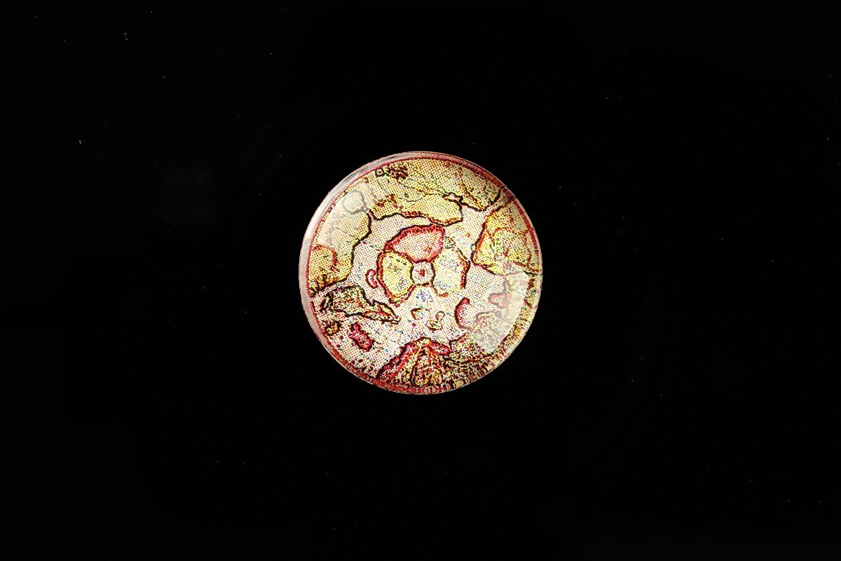 Cabochon sticla 20mm "Old Map" cod 697