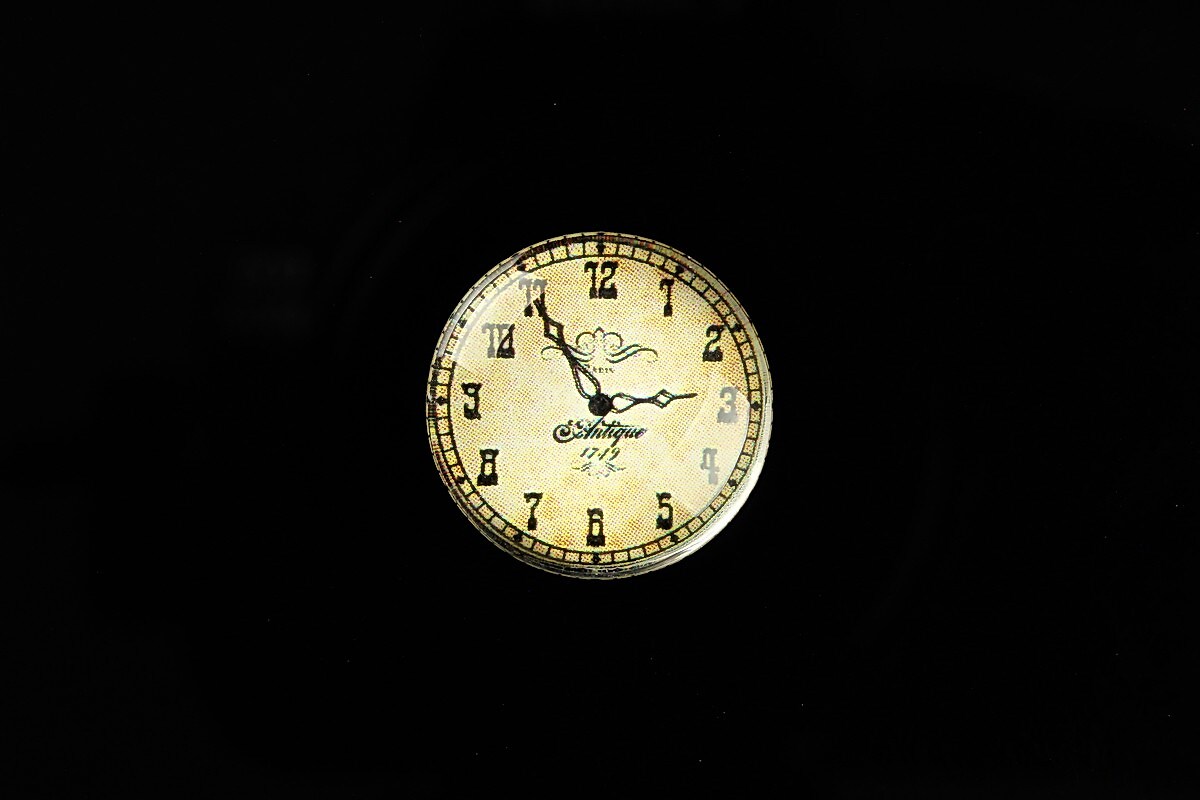 Cabochon sticla 20mm "Old Clock" cod 698
