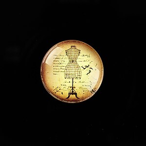 Cabochon sticla 20mm "Vintage Props" cod 700