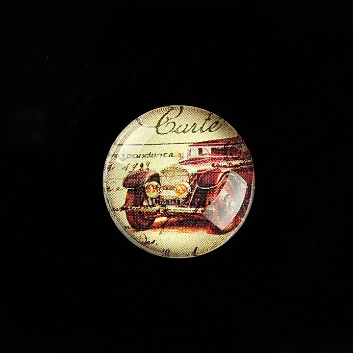 Cabochon sticla 20mm "Vintage Car" cod 703