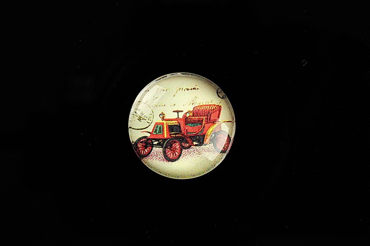 Cabochon sticla 20mm "Vintage Car" cod 704