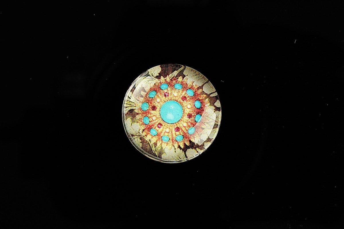 Cabochon sticla 20mm "Vintage Jewels" cod 707