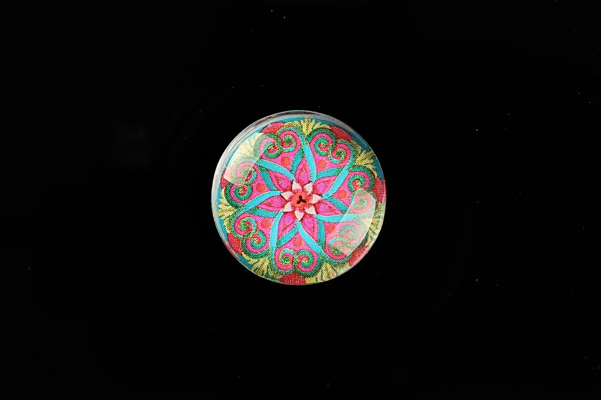 Cabochon sticla 20mm "Morrocan" cod 714