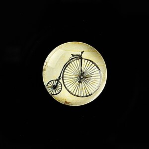 Cabochon sticla 20mm "Vintage Bicycle" cod 726