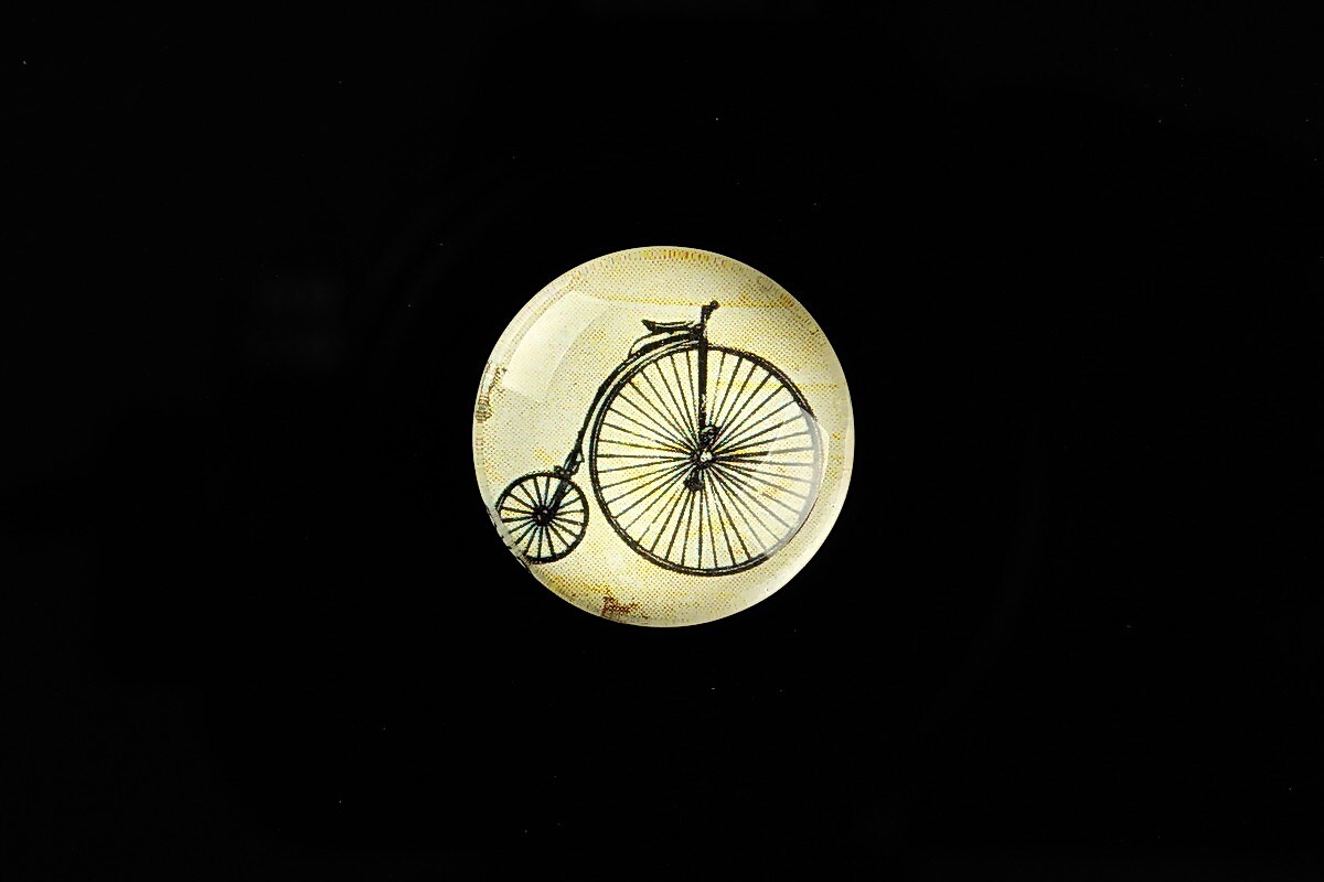 Cabochon sticla 20mm "Vintage Bicycle" cod 726