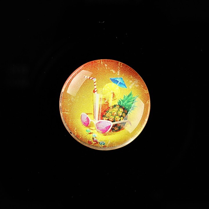 Cabochon sticla 20mm "Summer Love" cod 730