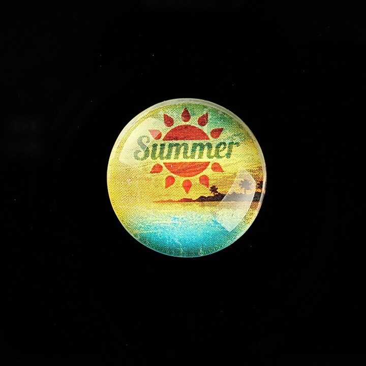 Cabochon sticla 20mm "Summer Love" cod 733