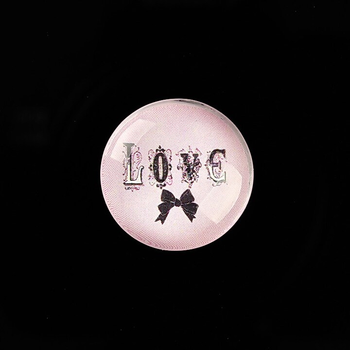 Cabochon sticla 20mm "LOVE" cod 751