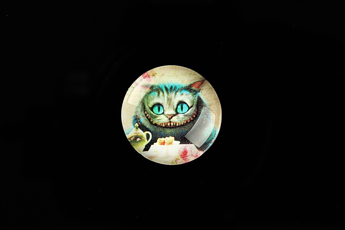 Cabochon sticla 20mm "Alice in Wonderland" cod 756