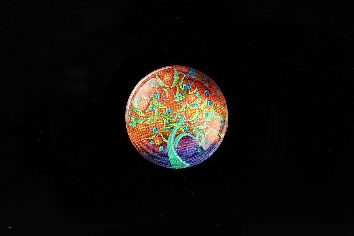 Cabochon sticla 20mm "Tree of Life" cod 765