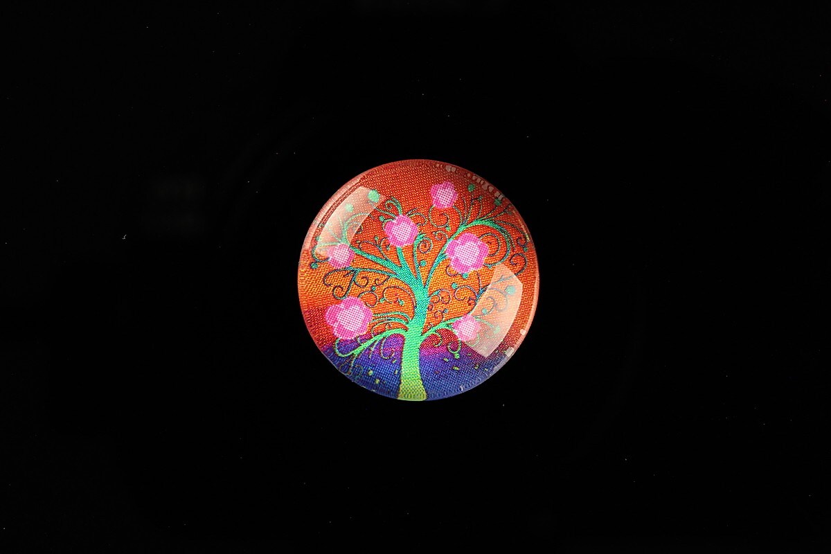 Cabochon sticla 20mm "Tree of Life" cod 766