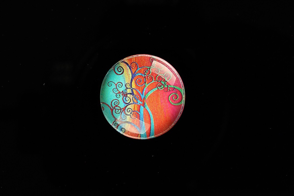 Cabochon sticla 20mm "Tree of Life" cod 767