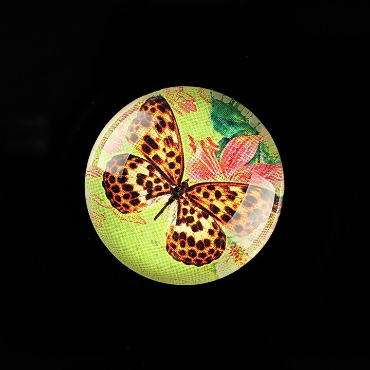 Cabochon sticla 25mm "Amazing Butterfly" cod 779