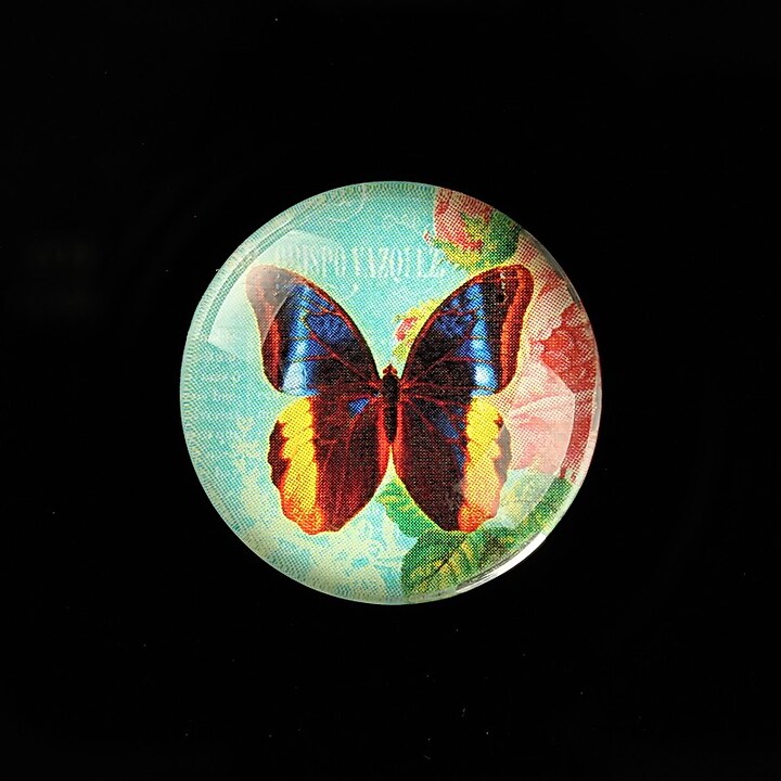 Cabochon sticla 25mm "Amazing Butterfly" cod 781