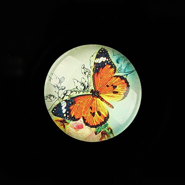 Cabochon sticla 25mm "Amazing Butterfly" cod 783