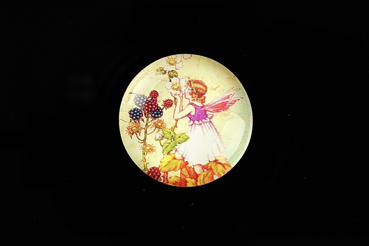 Cabochon sticla 25mm "Little Fairy" cod 787