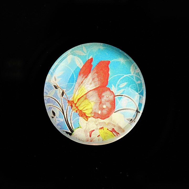 Cabochon sticla 25mm "Sweet Butterfly" cod 790