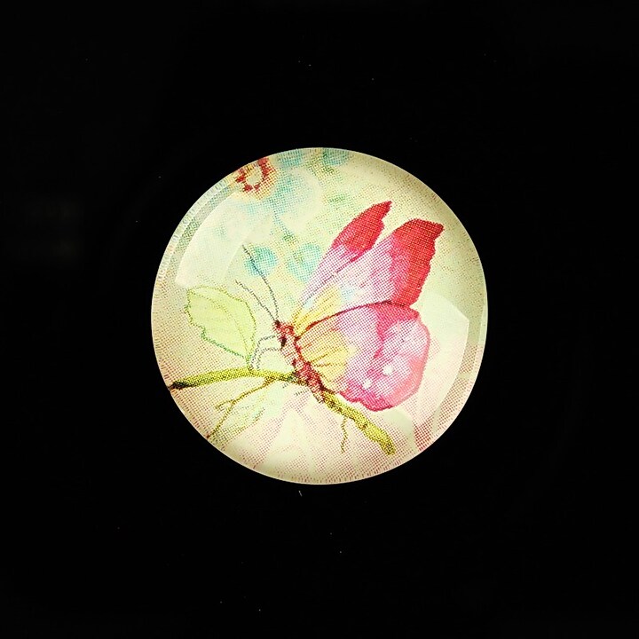 Cabochon sticla 25mm "Sweet Butterfly" cod 791