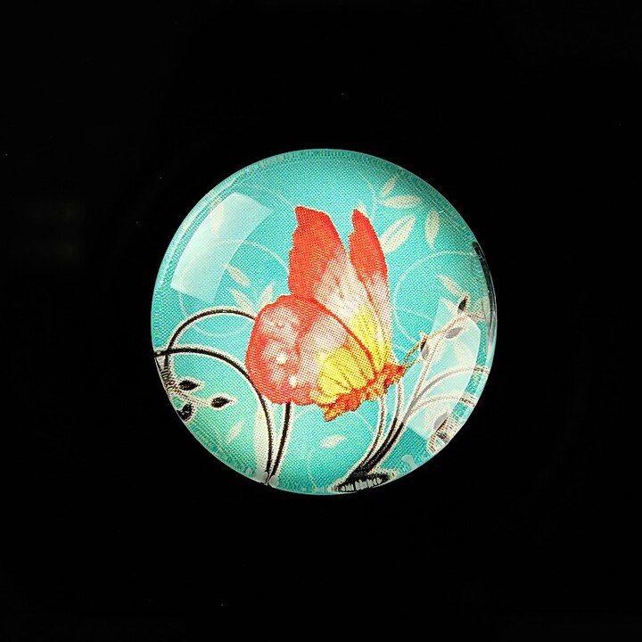 Cabochon sticla 25mm "Sweet Butterfly" cod 793