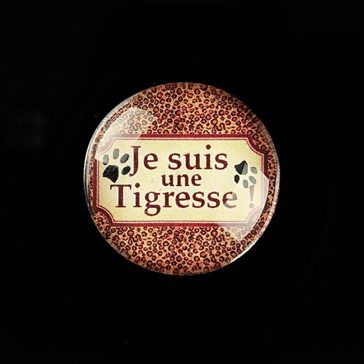 Cabochon sticla 25mm "Je suis" cod 796