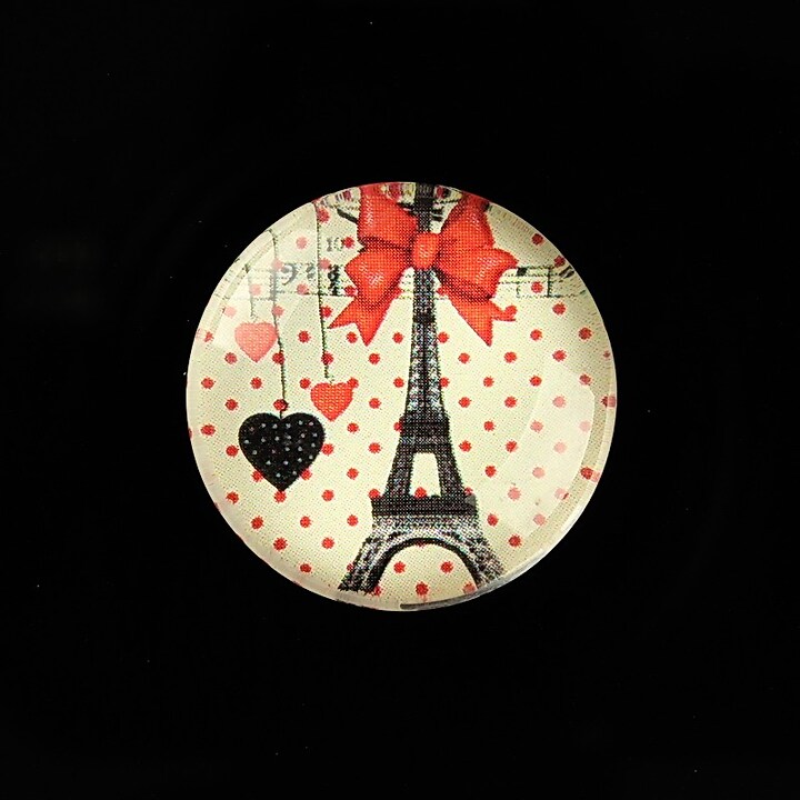 Cabochon sticla 25mm "Paris Chic" cod 797