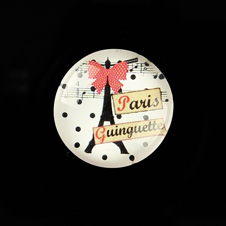 Cabochon sticla 25mm "Paris Chic" cod 799