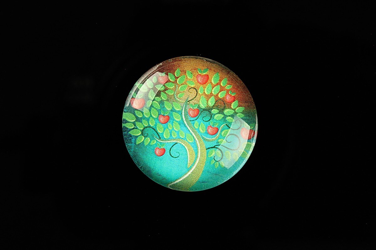 Cabochon sticla 25mm "Tree of Life" cod 804