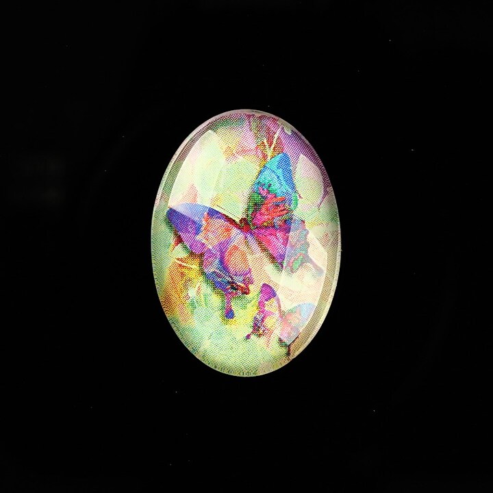 Cabochon sticla 25x18mm "Fantasy Butterfly" cod 811