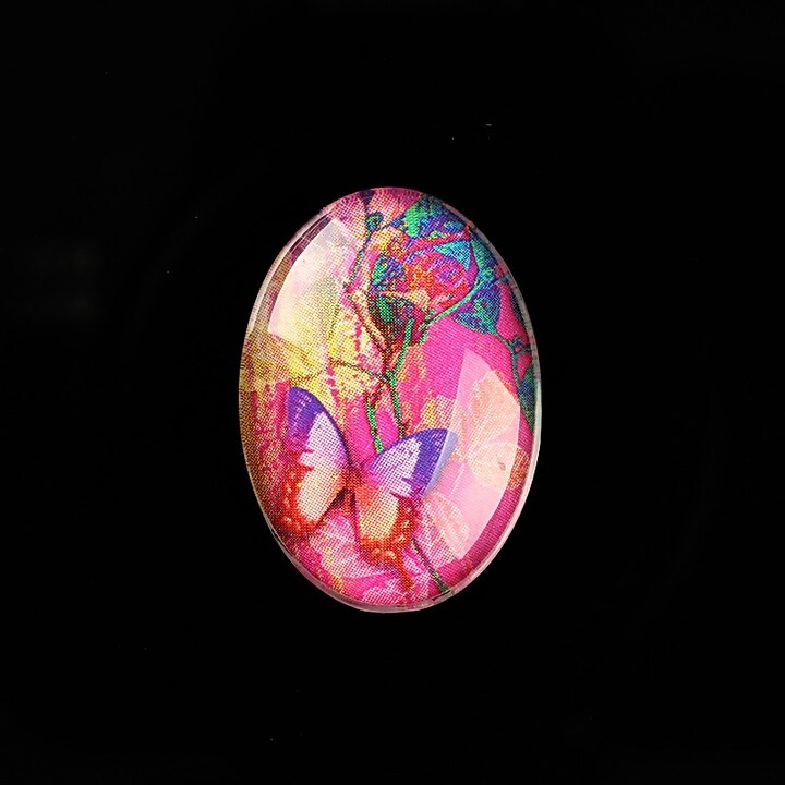 Cabochon sticla 25x18mm "Fantasy Butterfly" cod 812