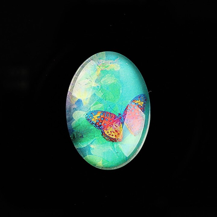 Cabochon sticla 25x18mm "Fantasy Butterfly" cod 814