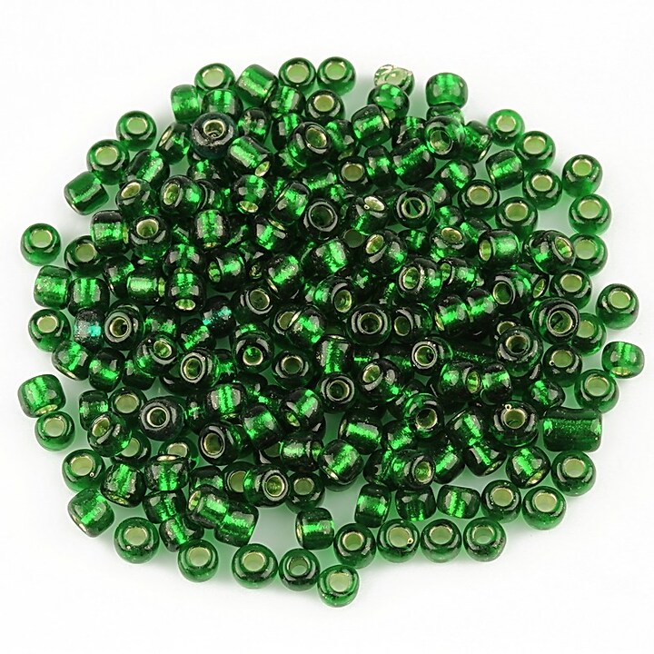 Margele de nisip cu foita 3mm (50g) - cod 445 - verde