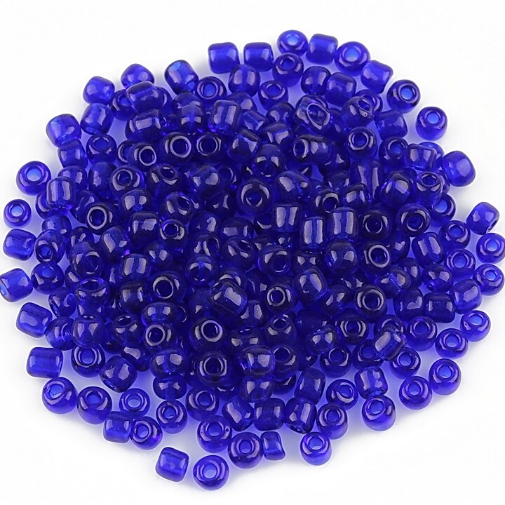 Margele de nisip transparente 3mm (50g) - cod 458 - albastru cobalt