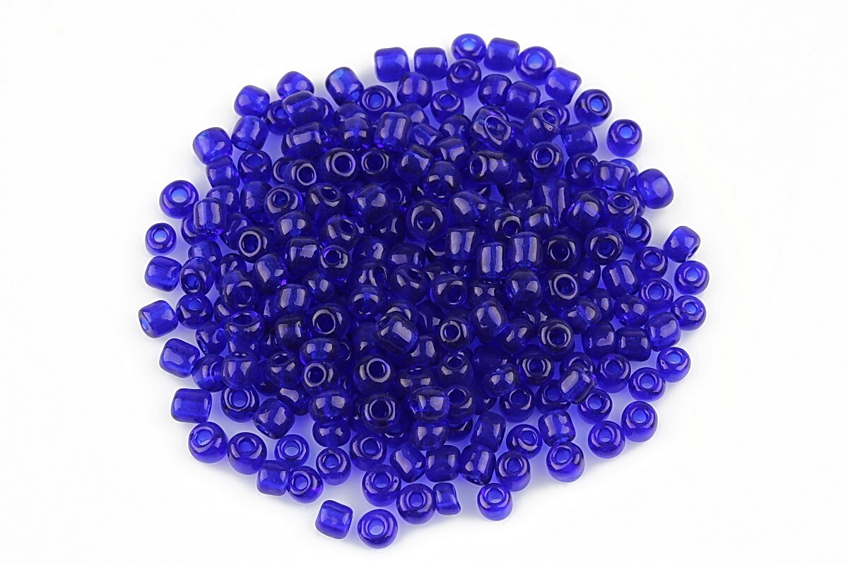 Margele de nisip transparente 3mm (50g) - cod 458 - albastru cobalt