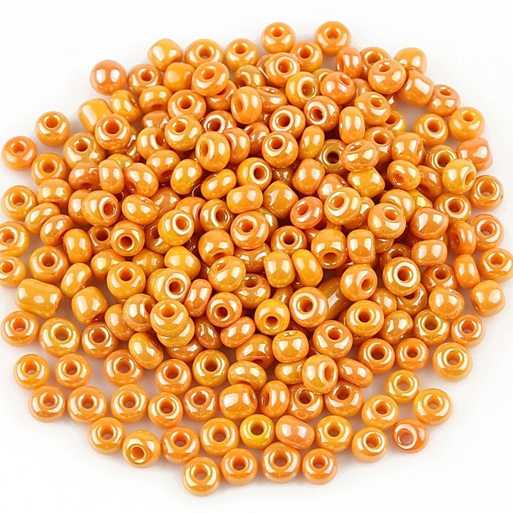 Margele de nisip lucioase 3mm (50g) - cod 477 - portocaliu