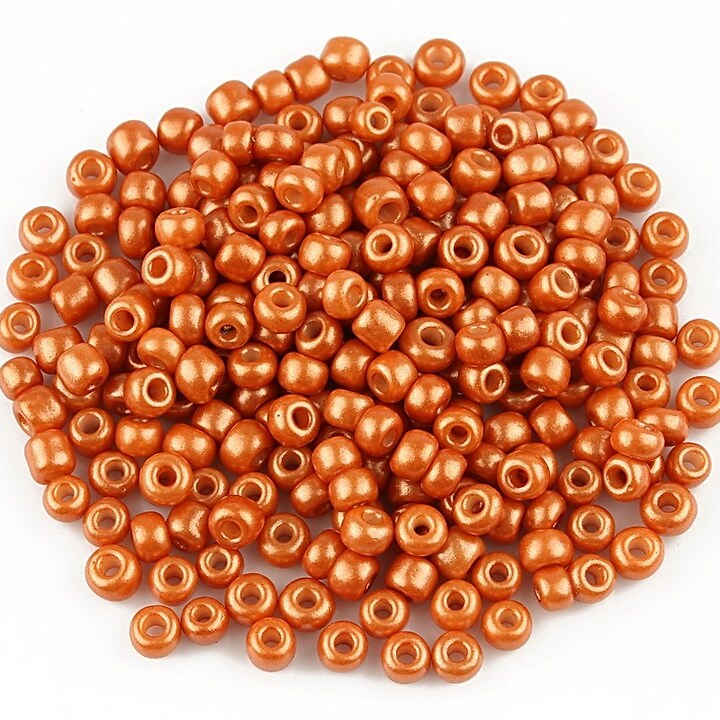 Margele de nisip lucioase 3mm (50g) - cod 478 - portocaliu inchis