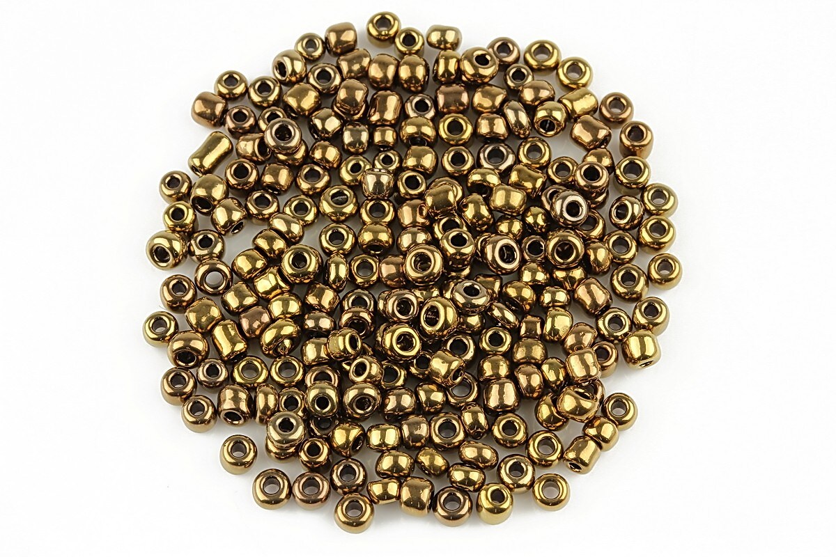 Margele de nisip lucioase 3mm (50g) - cod 488 - bronz auriu