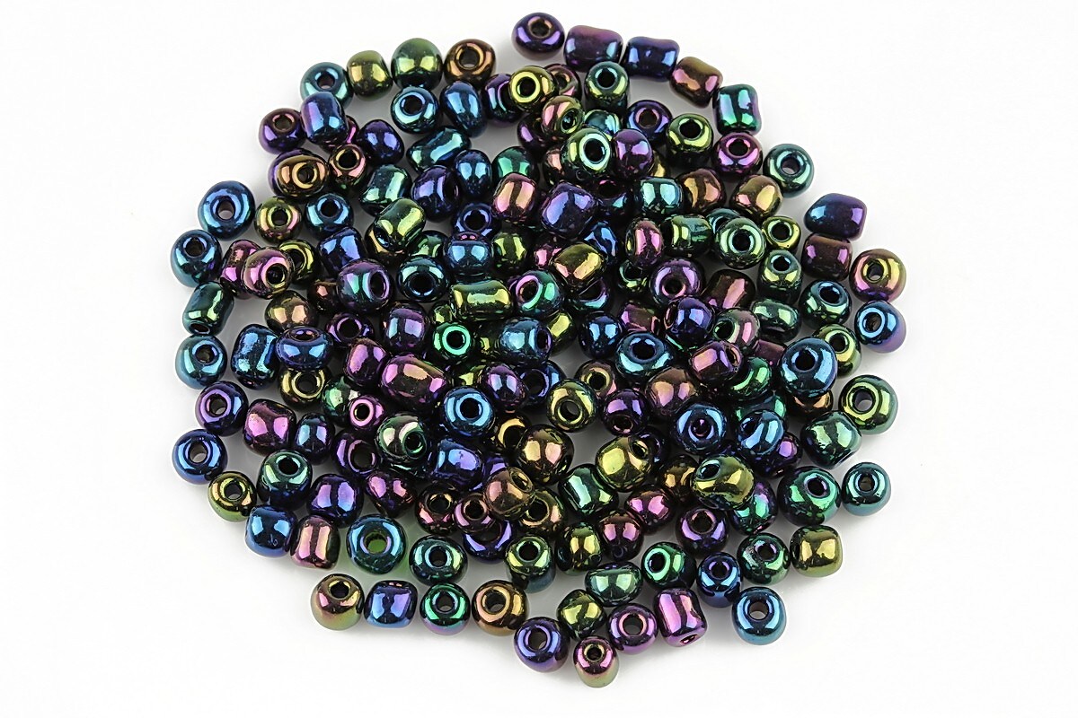 Margele de nisip lucioase 3mm (50g) - cod 489 - iris multicolor