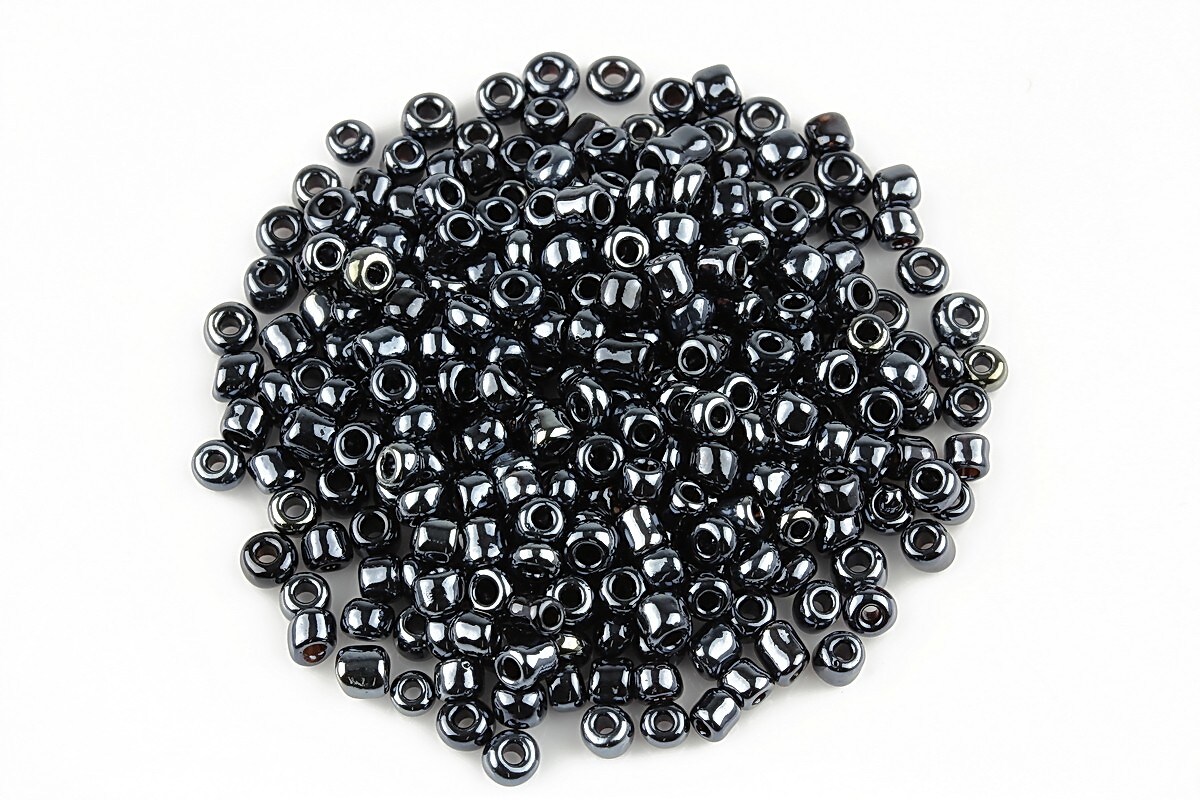 Margele de nisip lucioase 3mm (50g) - cod 490 - hematit