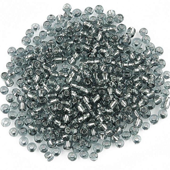 Margele de nisip 2mm cu foita (50g) - cod 491 - gri