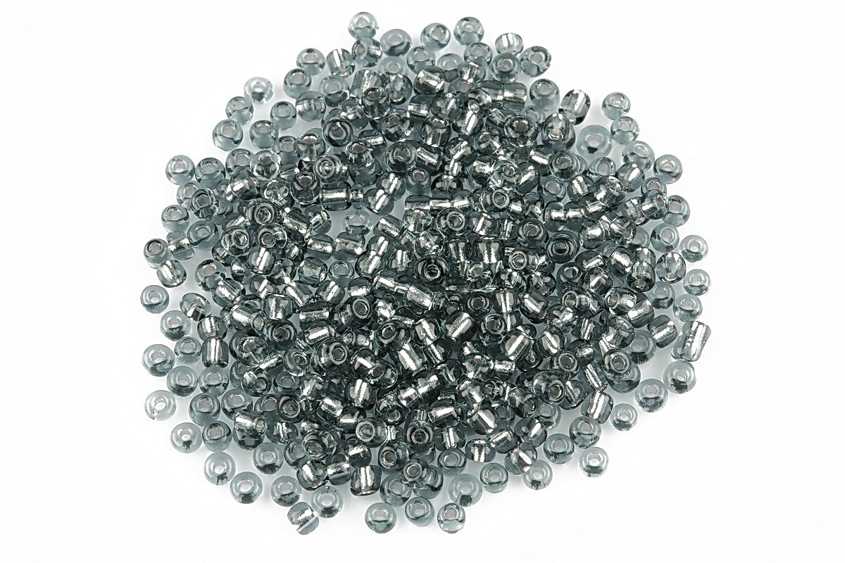 Margele de nisip 2mm cu foita (50g) - cod 491 - gri