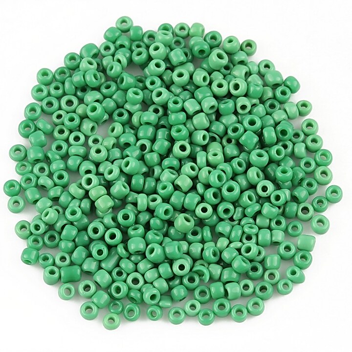 Margele de nisip 2mm opace (50g) - cod 493 - verde