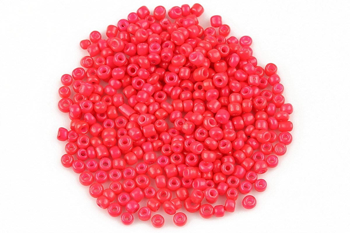 Margele de nisip 2mm lucioase (50g) - cod 500 - rosu deschis