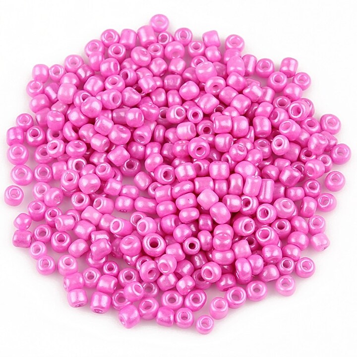 Margele de nisip 2mm sidefate (50g) - cod 512 - roz