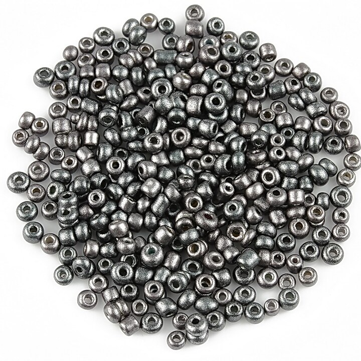 Margele de nisip 2mm frosted (50g) - cod 514 - gri inchis