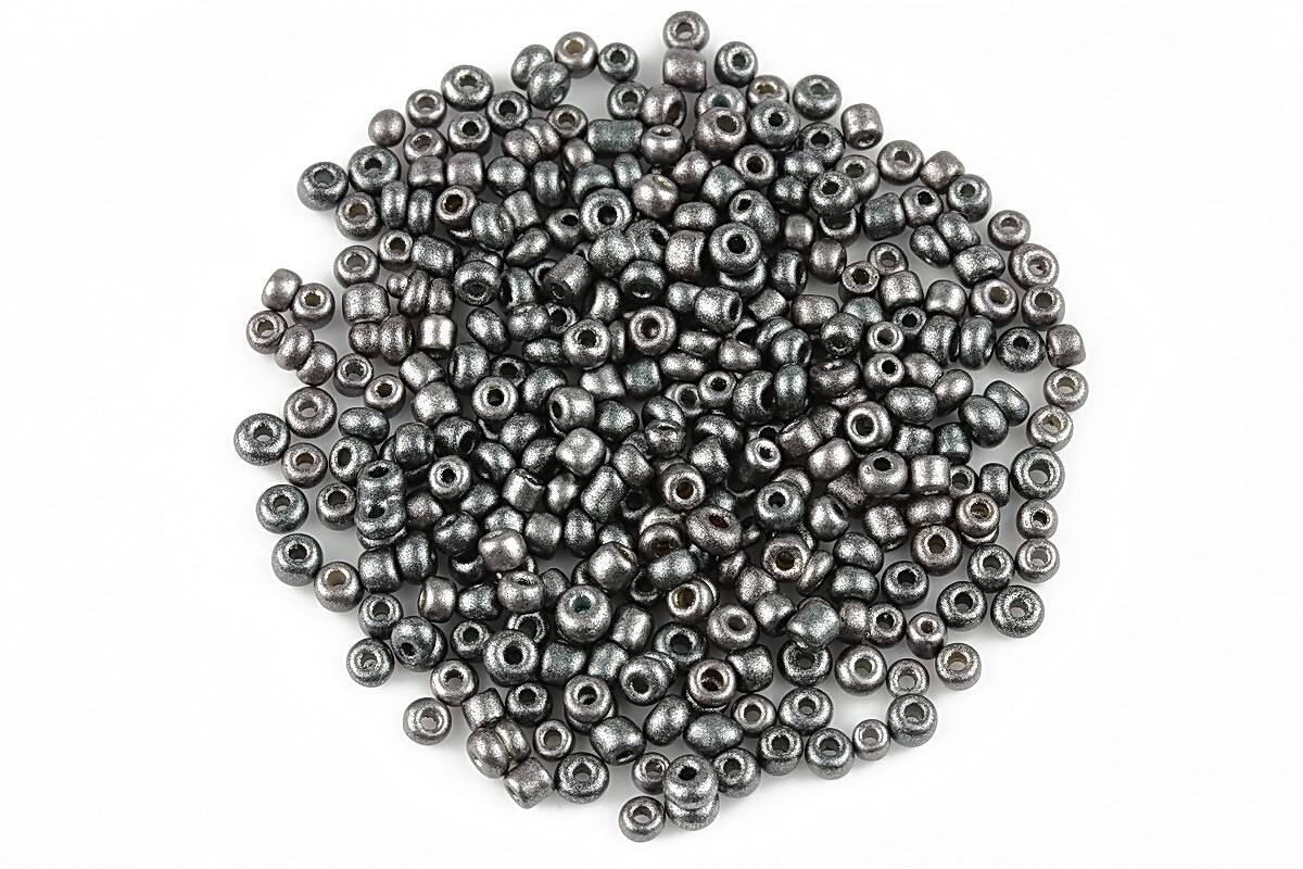Margele de nisip 2mm frosted (50g) - cod 514 - gri inchis