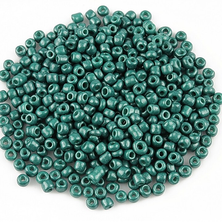 Margele de nisip 2mm cu efect frosted (50g) - cod 521 - turcoaz inchis